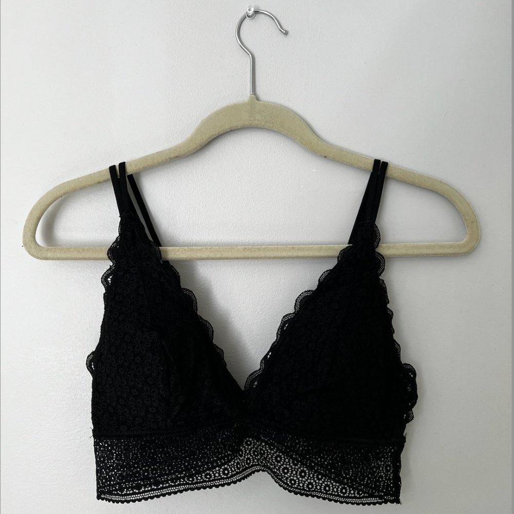 Aerie Black Bralette Size Medium